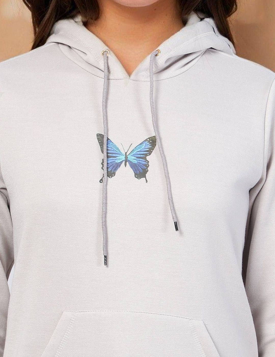 Kotty Women Graphic Printed Full Sleeve Hooded Sweatshirt