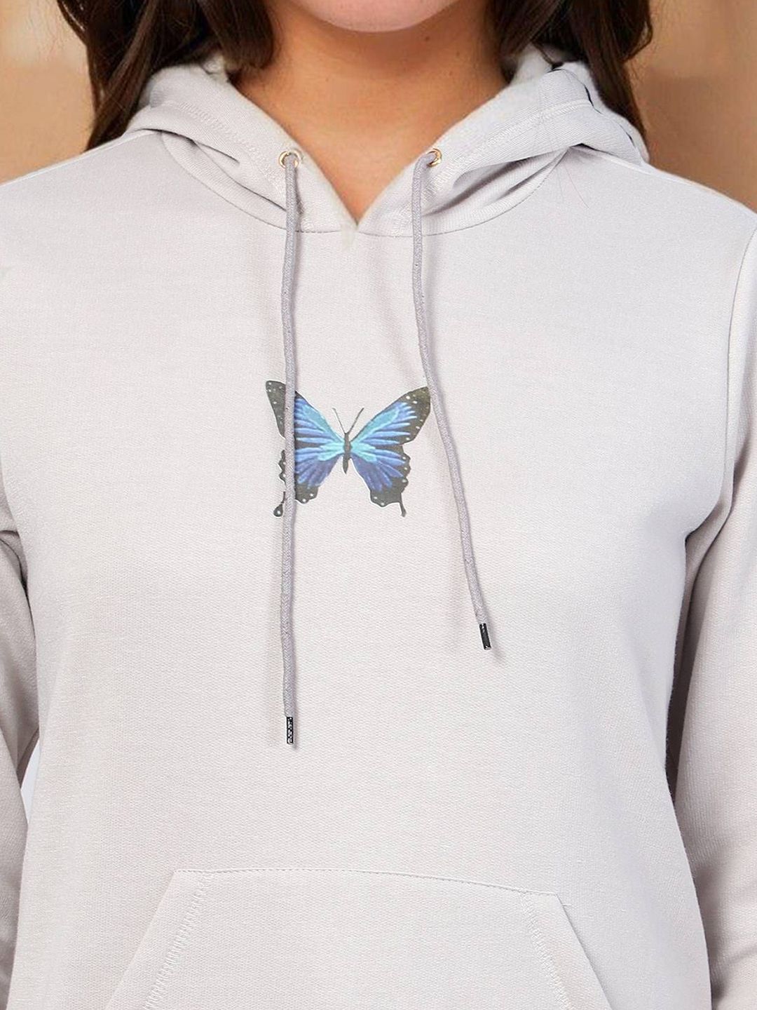 Kotty Women Graphic Printed Full Sleeve Hooded Sweatshirt