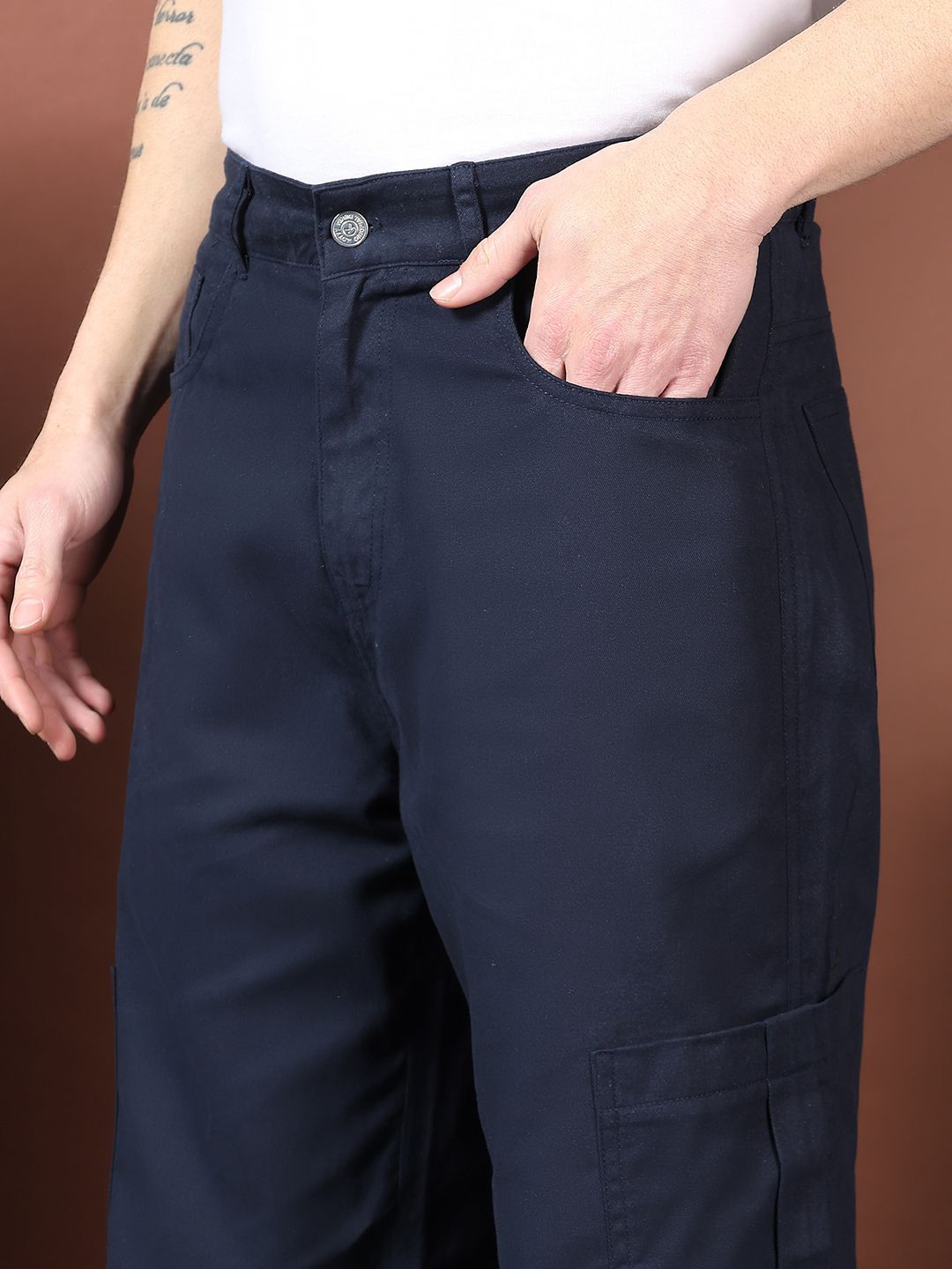 Kotty Men Relaxed Easy Wash Cargos Trousers
