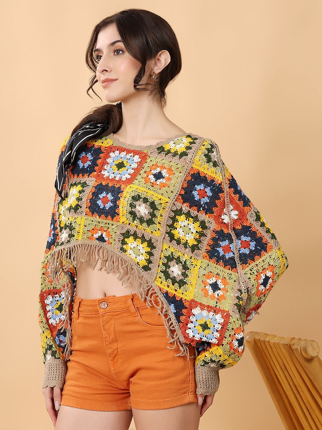 Kotty Women Embellished Print Cotton Top