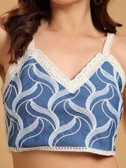 Kotty Women Print Cotton Crop Top