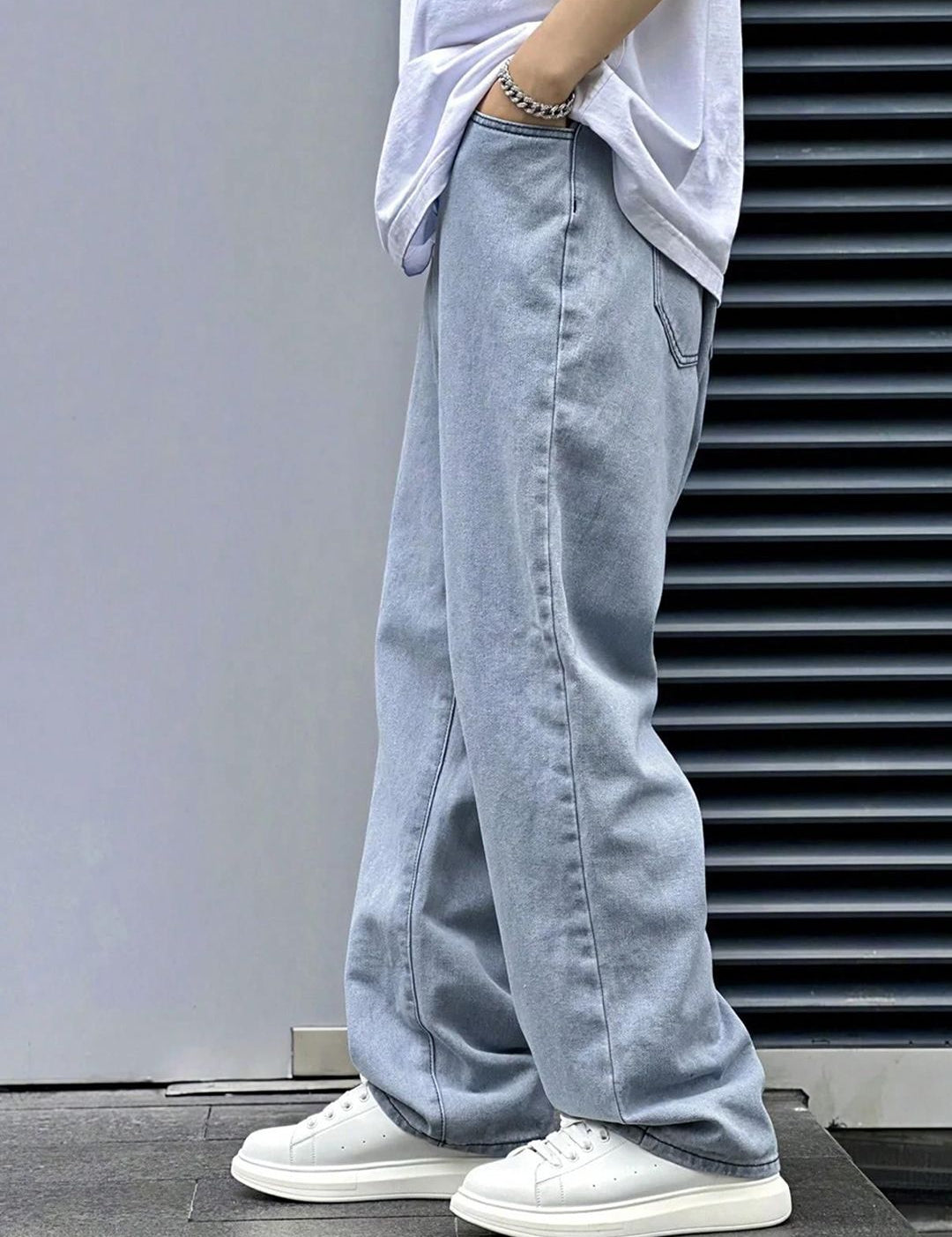 Kotty Men Baggy Fit Low-Rise Stretchable Jeans