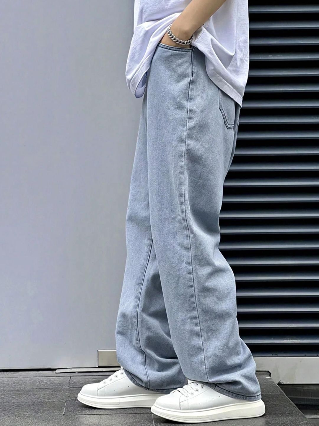 Kotty Men Baggy Fit Low-Rise Stretchable Jeans