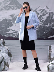 Kotty Women Notched Lapel Cotton Single-Breasted Overcoat