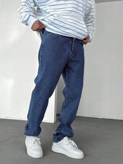 Kotty Men Straight Fit Low-Rise Light Fade Stretchable Jeans