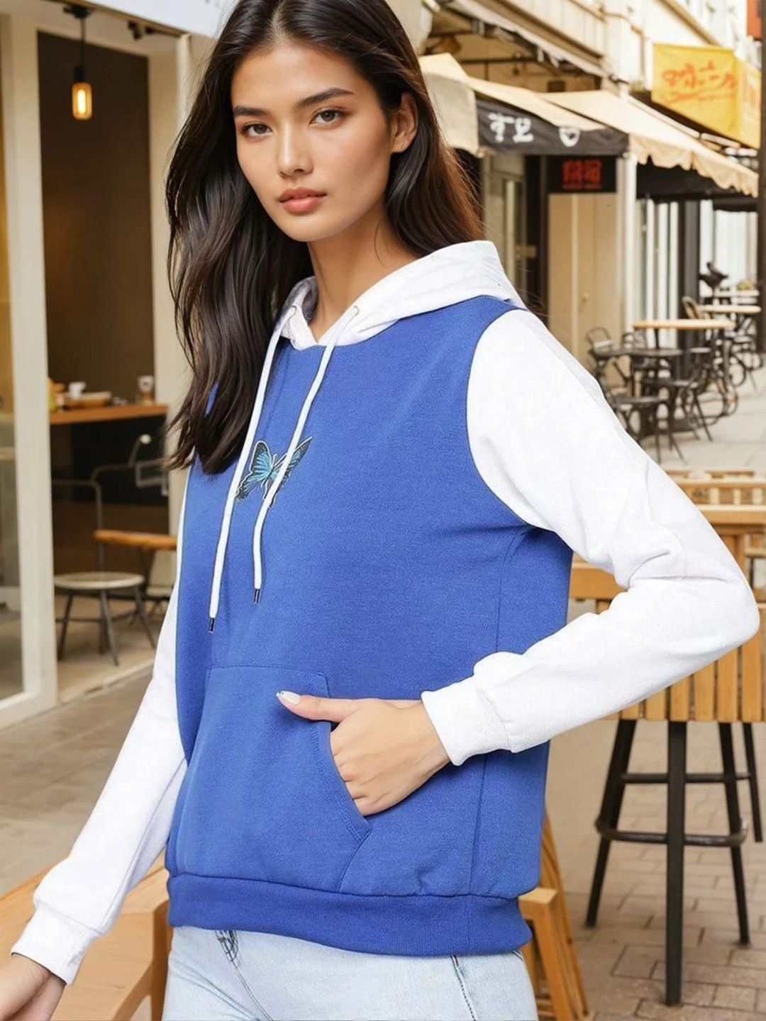 Kotty Women Printed Hooded Therma-Fit Pullover Sweatshirt