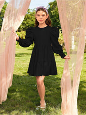 Kotty Puff Sleeve Fit & Flare Dress