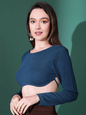 Kotty Women Solid Boat Neck Top