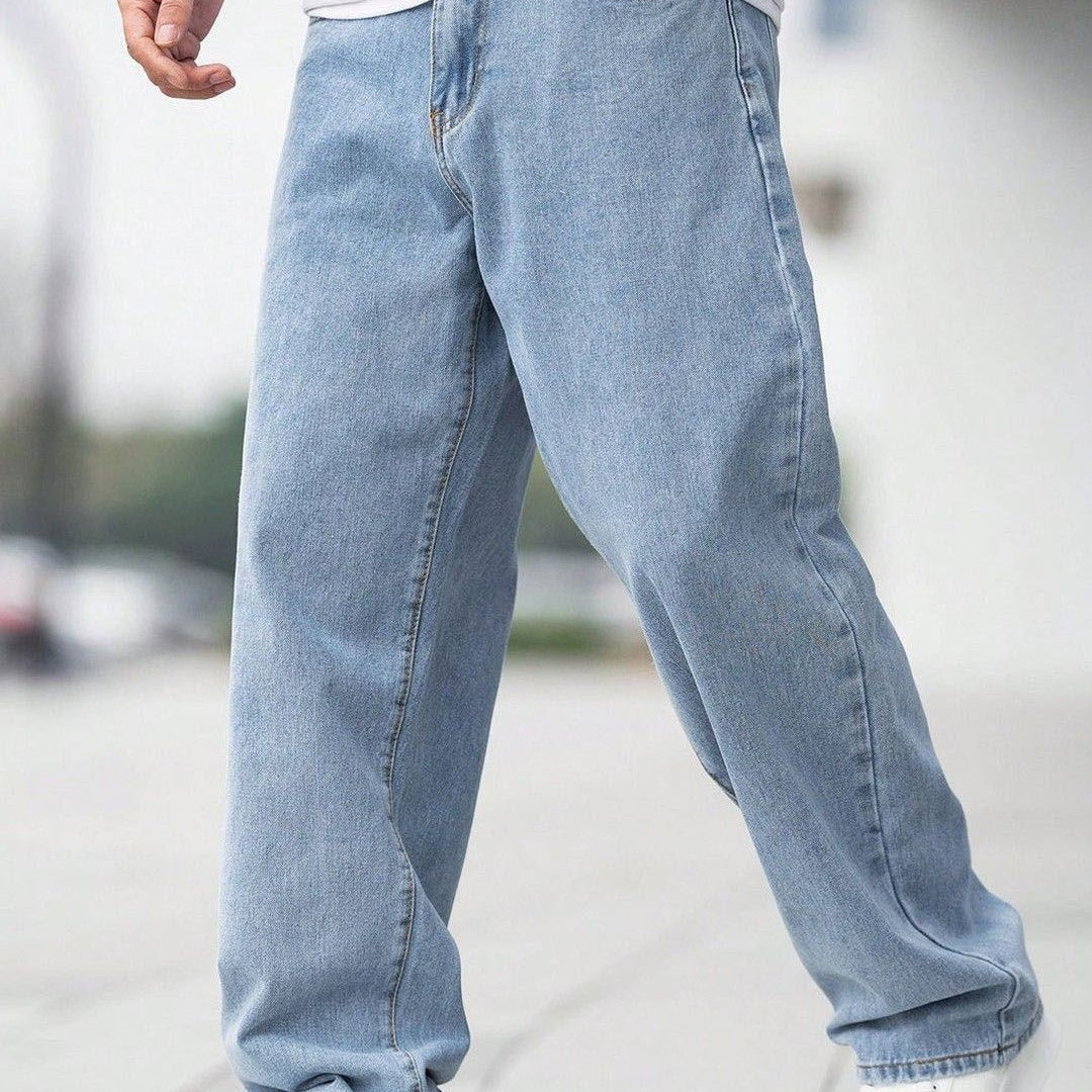 Kotty Men Baggy Mid-Rise Stretchable Jeans