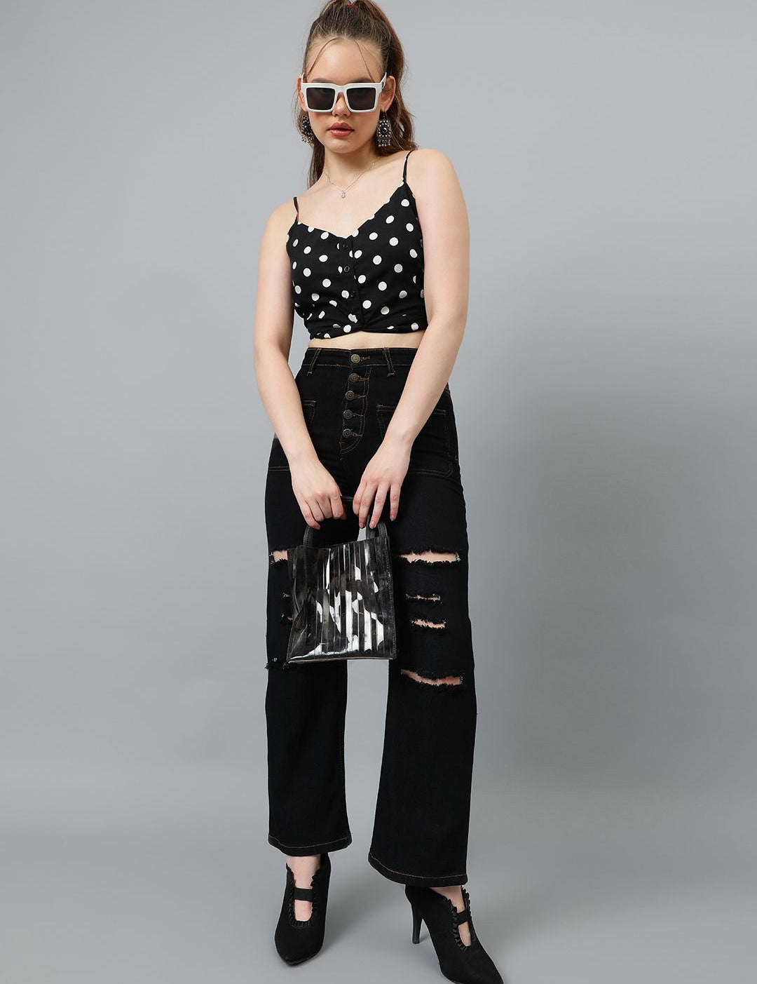 Kotty Women Wide Leg High-Rise Stretchable Jeans