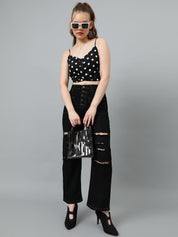 Kotty Women Wide Leg High-Rise Stretchable Jeans