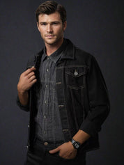 Kotty Men Solid Denim Jacket