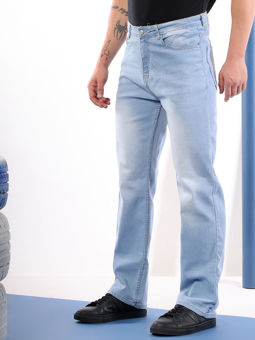 Kotty Men Comfort Regular Fit Mid-Rise Stretchable Jeans