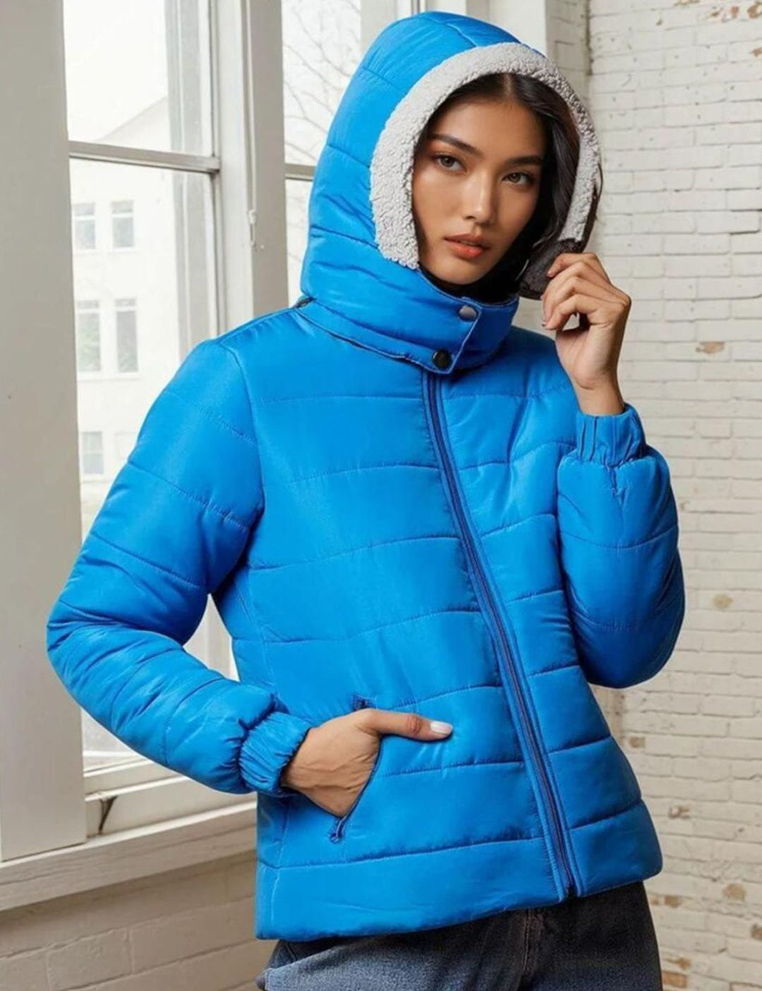 Kotty Mock Collar Lightweight Puffer Jacket 