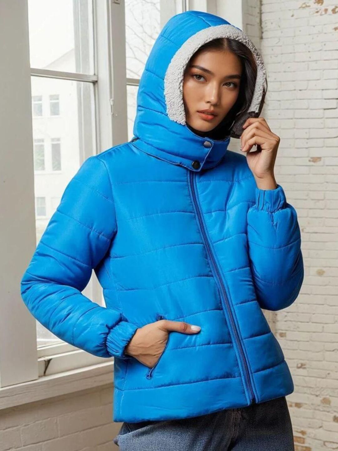 Kotty Mock Collar Lightweight Puffer Jacket 