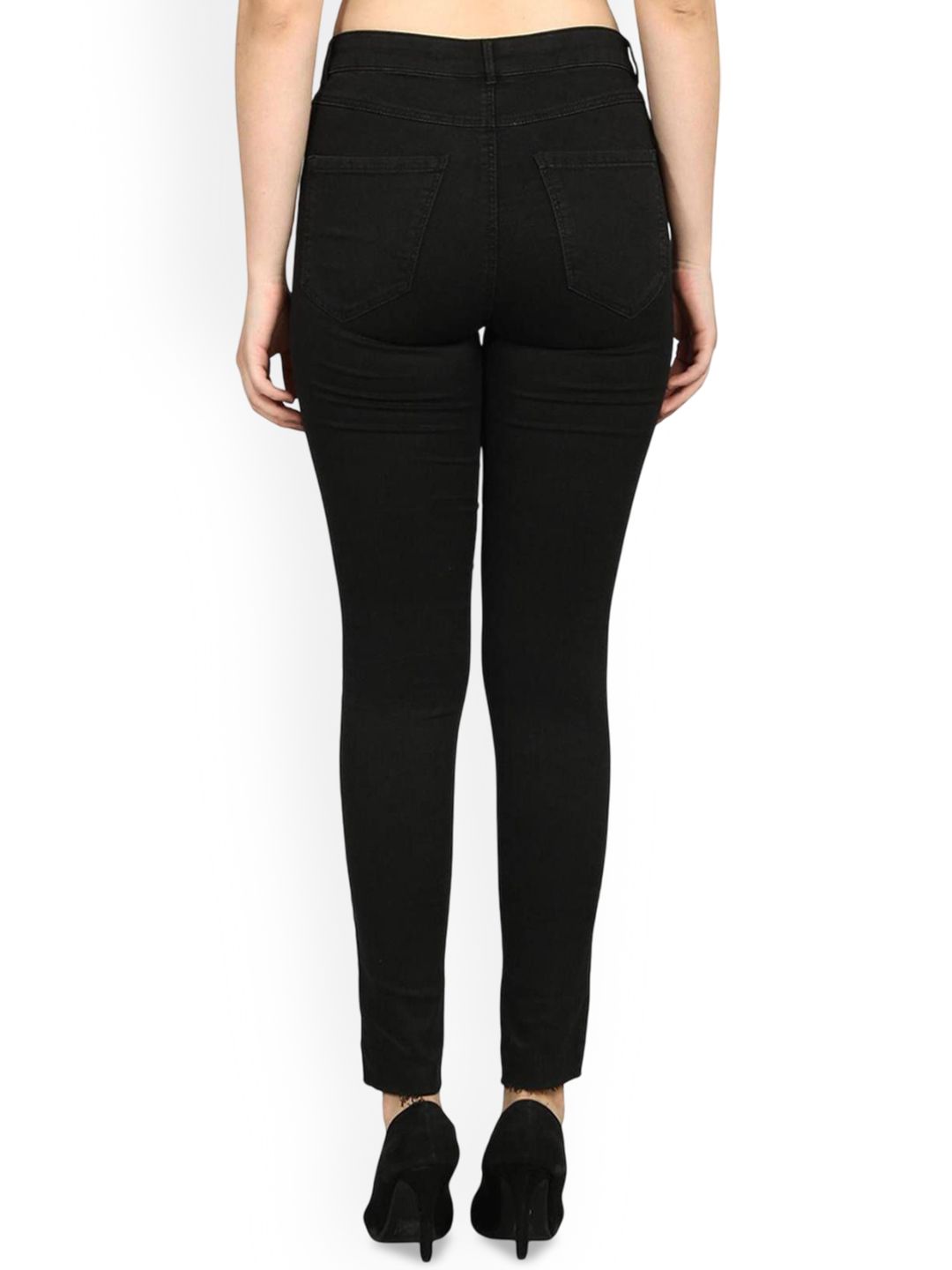 Kotty Women Skinny Fit High-Rise Stretchable Slash Knee Jeans