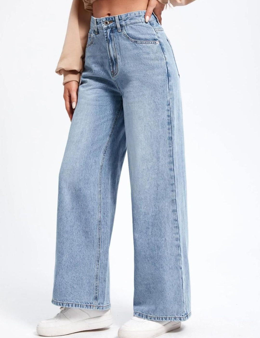 Kotty Women Straight Fit High-Rise Stretchable Jeans