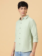 Kotty Men Relaxed Spread Collar Solid Casual Shirt