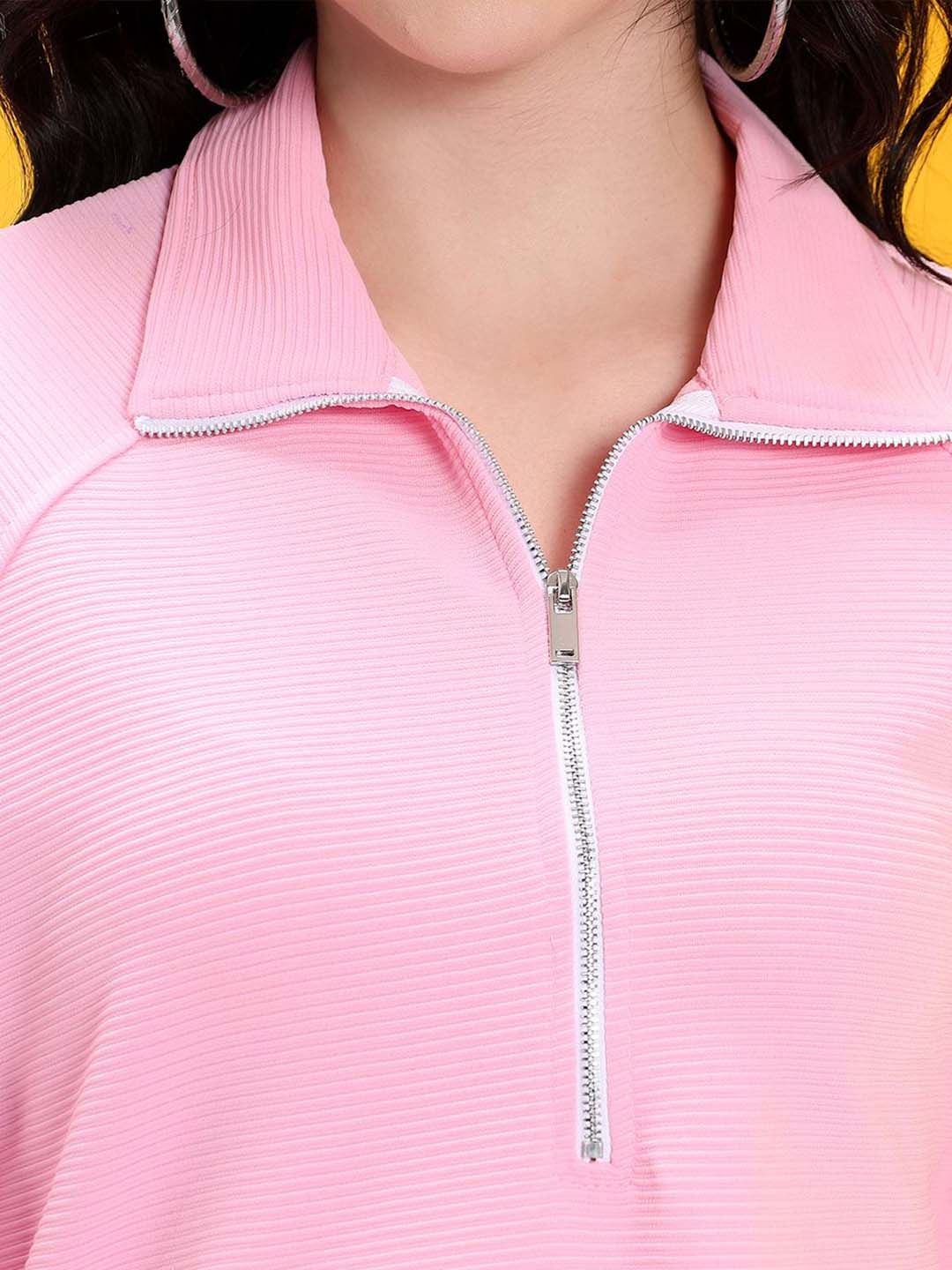 Kotty Women Cotton High Neck Sweatshirt