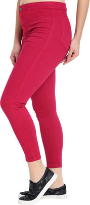KOTTY  Women Skinny High Rise Red Jeans