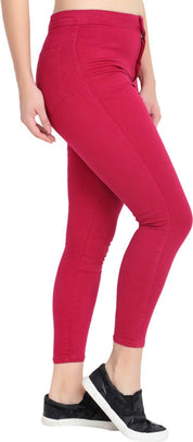 KOTTY  Women Skinny High Rise Red Jeans