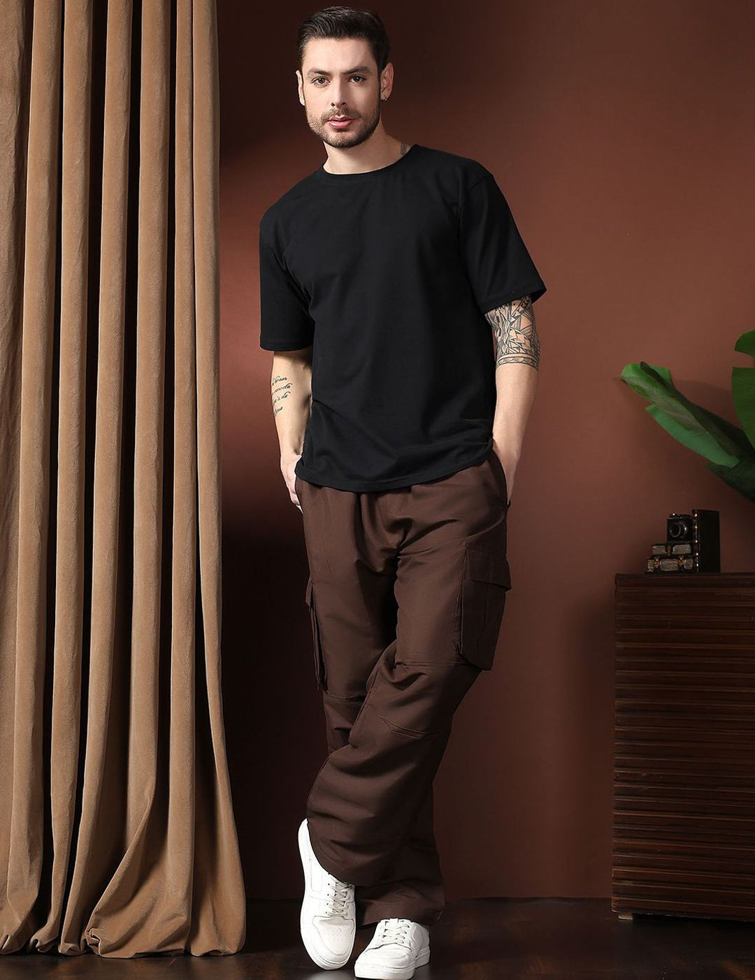 Kotty Men Relaxed Easy Wash Cargos Trousers