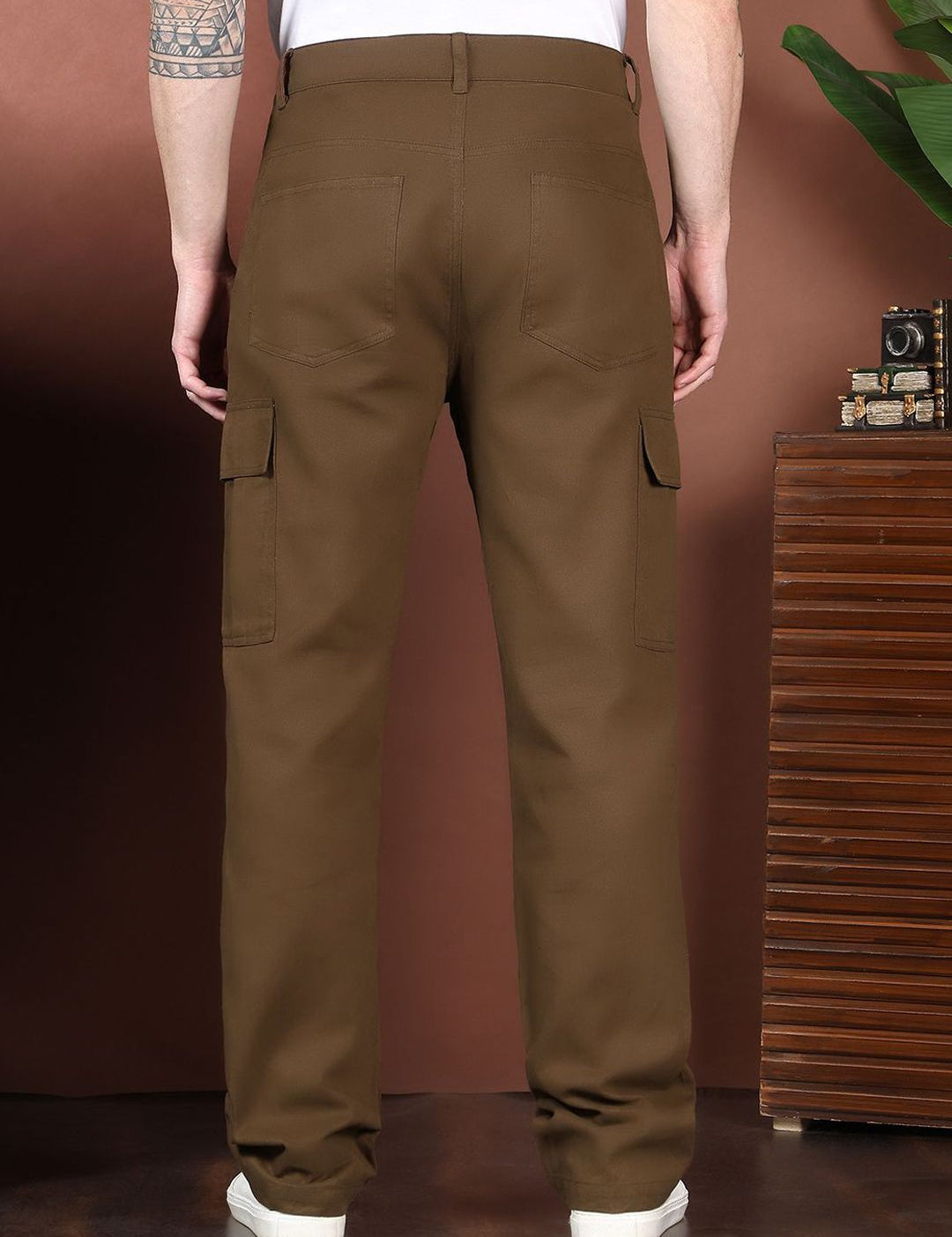 Kotty Men Relaxed Easy Wash Cargos Trousers