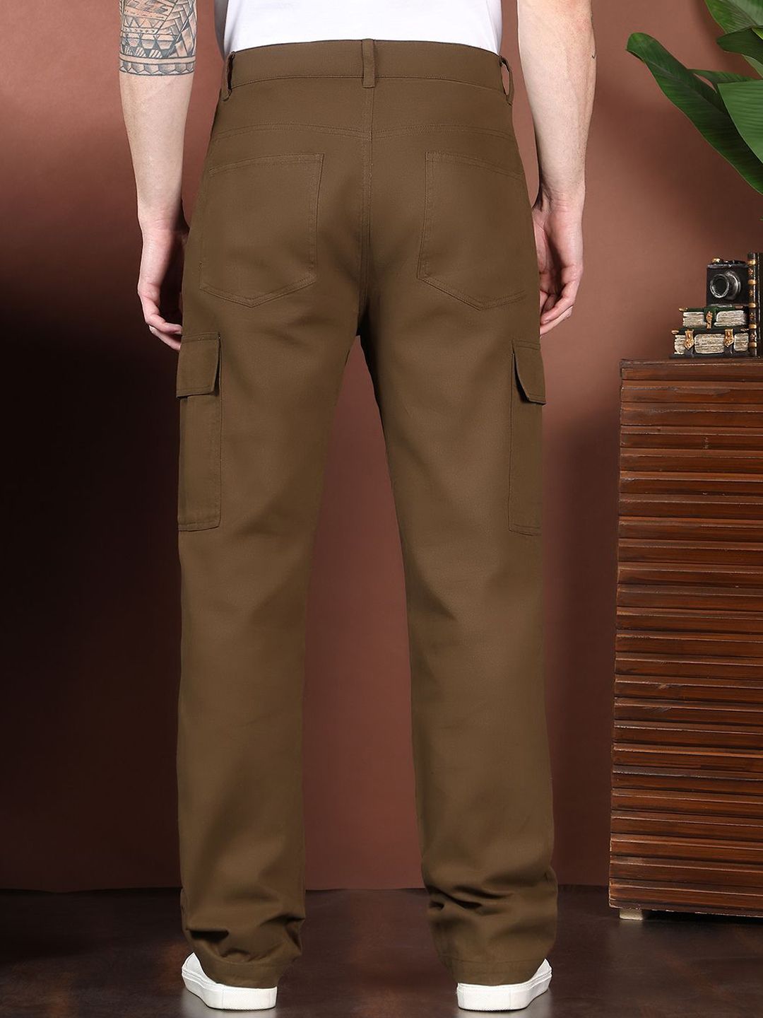 Kotty Men Relaxed Easy Wash Cargos Trousers