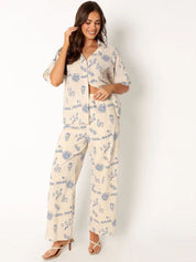 Kotty Women Shirt Collar Multi Dress Set