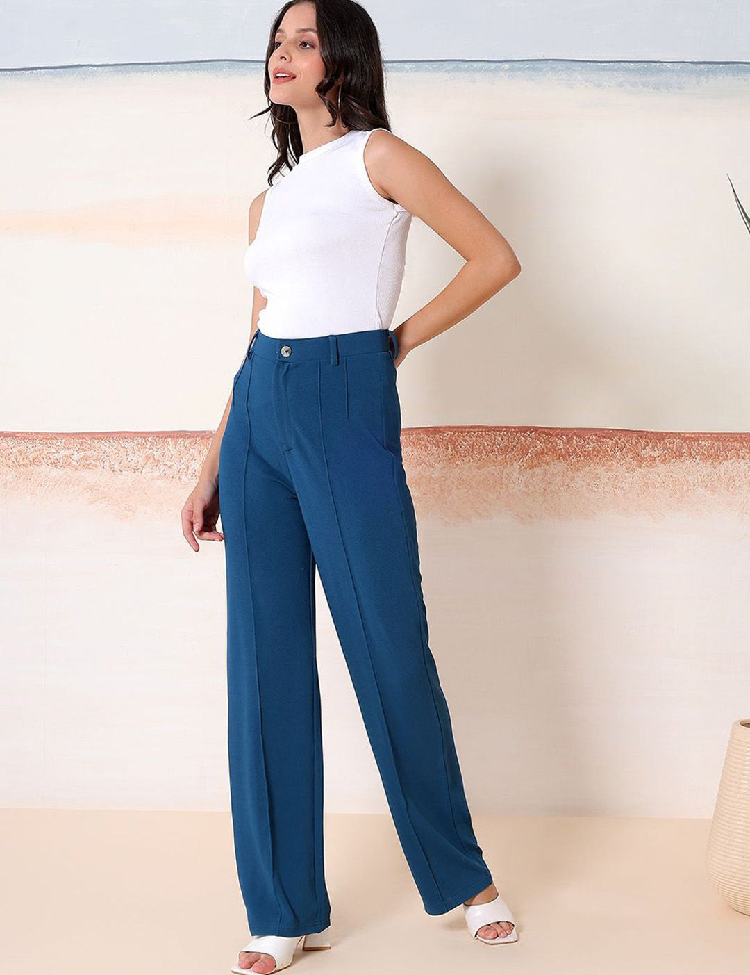 Kotty Relaxed Fit Round Neck Top With Trousers Co-Ords Set