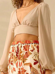 Kotty Women Floral Printed Flared High-Rise Trousers