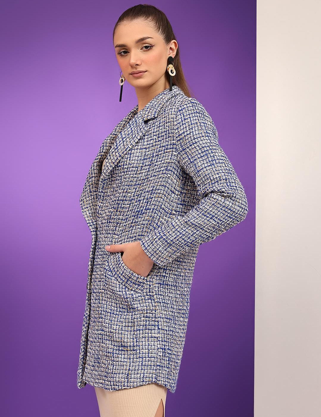 Kotty Women Self Design Overcoat