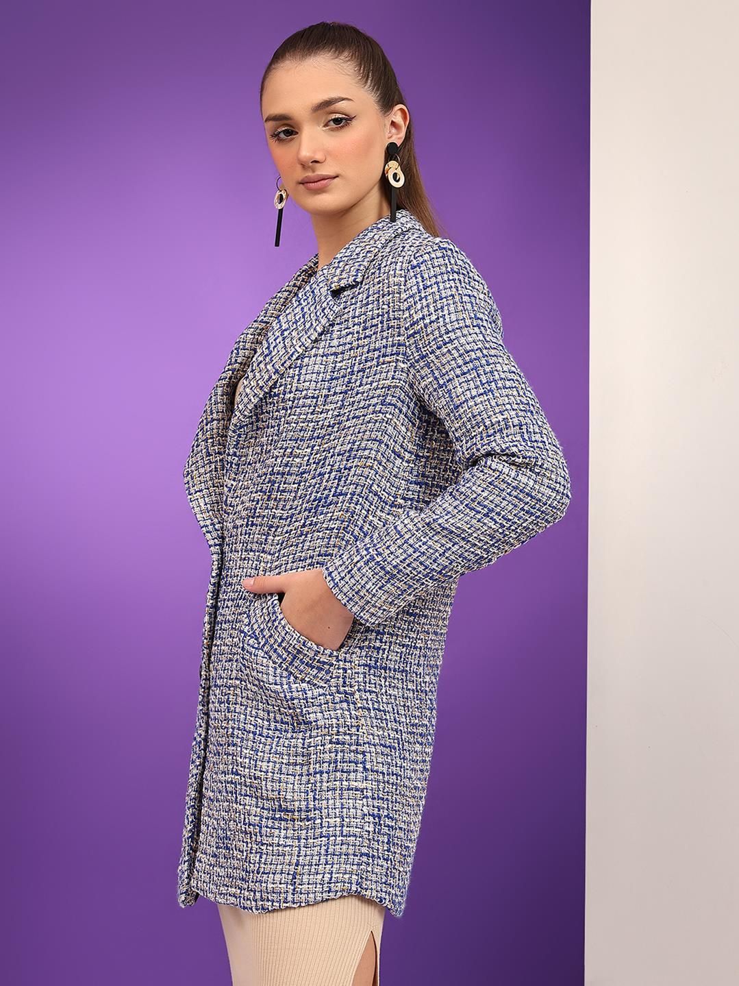 Kotty Women Self Design Overcoat