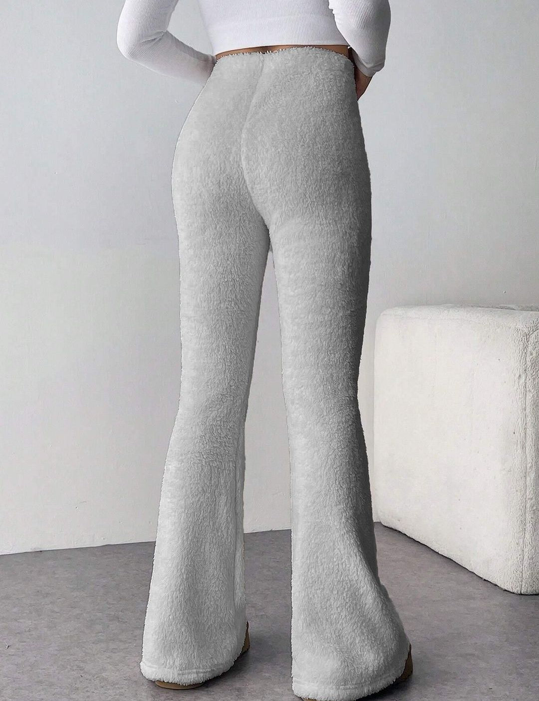 Kotty Women Bootcut High-Rise Easy Wash Woollen Trouser