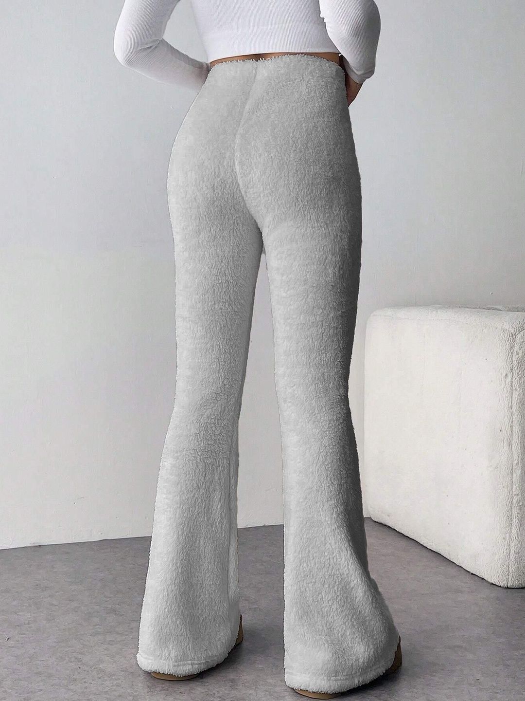 Kotty Women Bootcut High-Rise Easy Wash Woollen Trouser