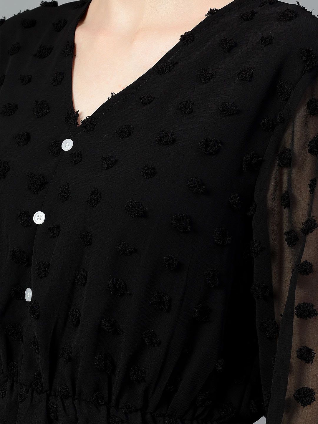 Kotty Women Solid V-Neck Top