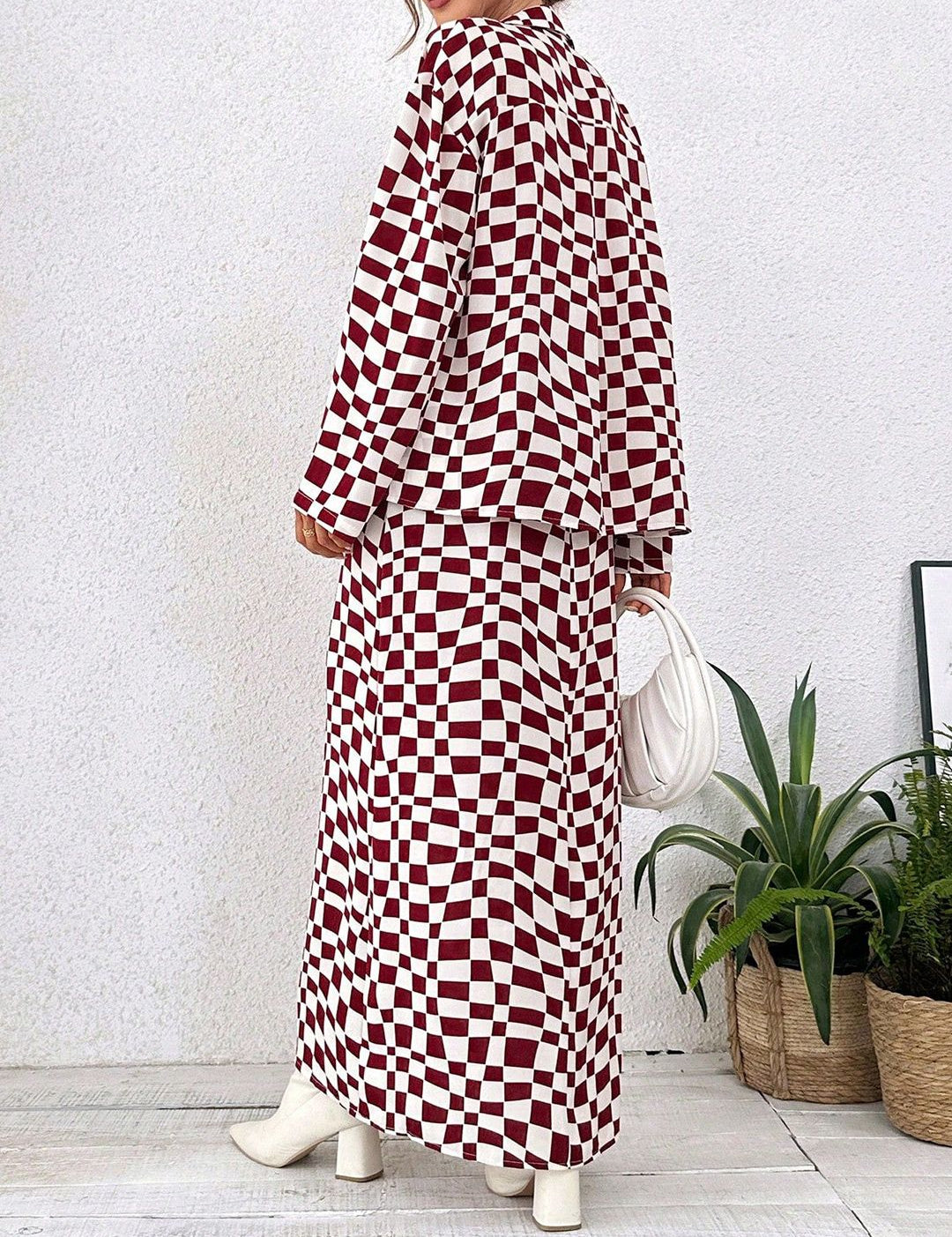 Kotty Printed Crepe A-Line Maxi Dress With a Jacket 