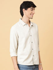 Kotty Men Relaxed Spread Collar Solid Casual Shirt