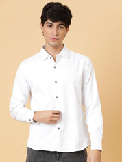 Kotty Men Relaxed Spread Collar Solid Casual Shirt