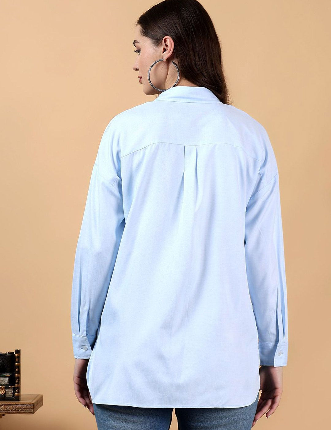 Kotty Women Spread Collar Long Sleeves Shirt