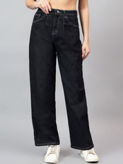 Kotty Women Straight Fit High-Rise Stretchable Jeans
